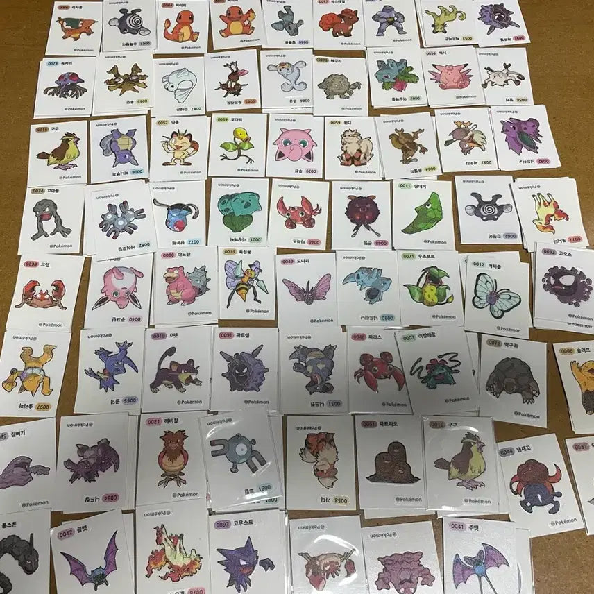 [BUNJANG] Pokemon Tteokbokki Stickers Season 1 &amp; 2 / 포켓몬 띠부씰 시즌 1, 시즌2
