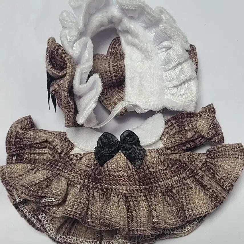 [BUNJANG] 10cm Plush Doll Clothes Choco Latte Dress / 10cm 솜인형 인형 10깅 이츠누이 누이 옷 드레스 초코라떼 메이블랑