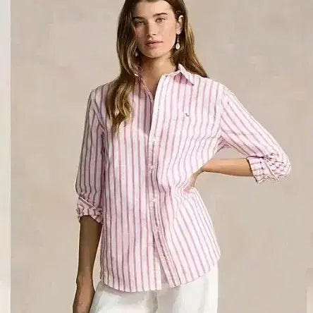 [BUNJANG] Polo Ralph Lauren Oxford Stripe Shirt / QR폴로랄프로렌 옥스포드 남방 S