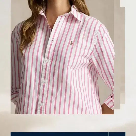 [BUNJANG] Polo Ralph Lauren Oxford Stripe Shirt / QR폴로랄프로렌 옥스포드 남방 S