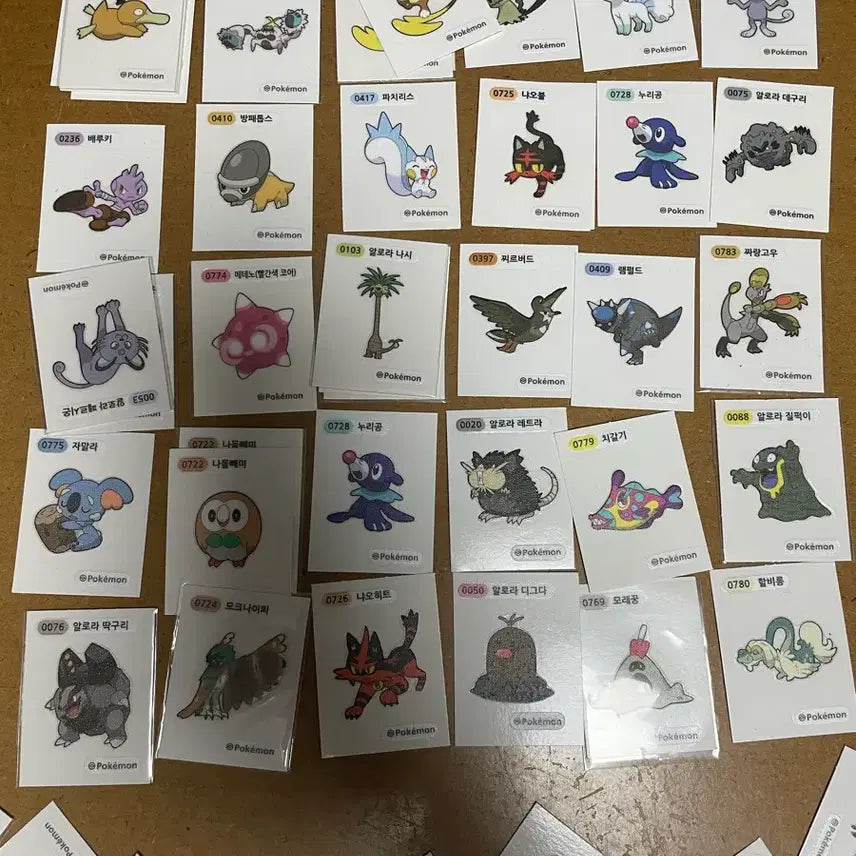 [BUNJANG] Pokemon Tteokbokki Sticker Season 3 &amp; 4 / 포켓몬 띠부씰 시즌 3 시즌4