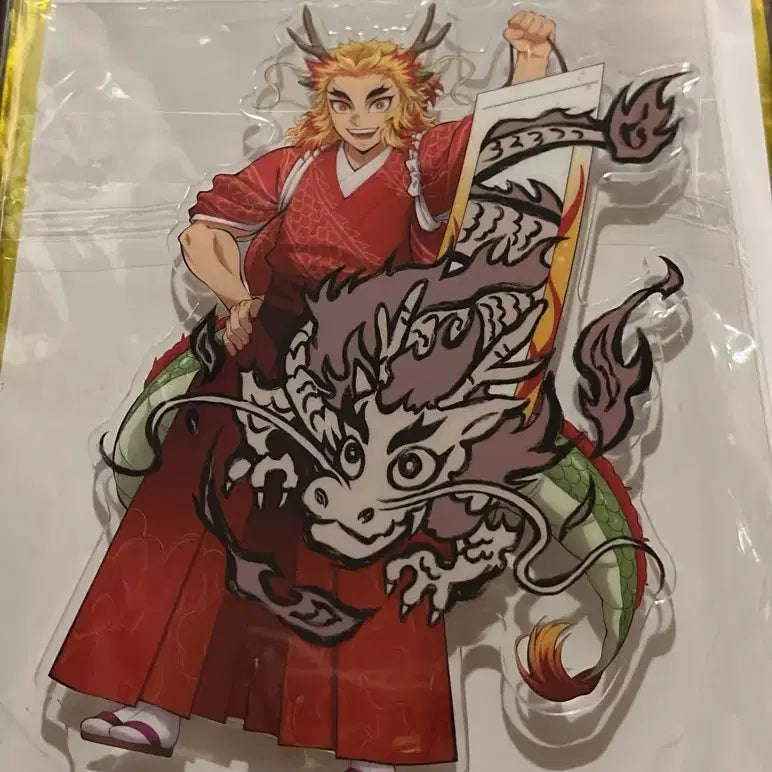 [BUNJANG] Demon Slayer Rengoku Acrylic Stand / 귀멸의 칼날 렌고쿠 용의해 아크릴 스탠드 개봉전시