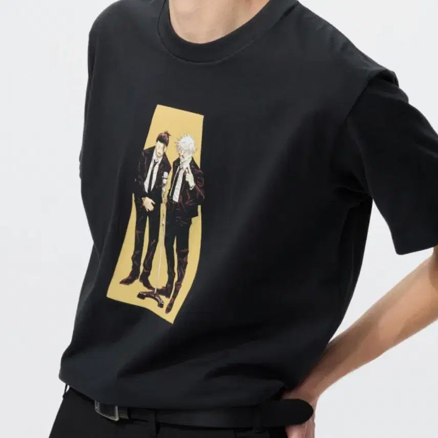 [BUNJANG] Uniqlo Gojo Satoru T-shirt / 새상품 주술회전 고죠 사토루 유니클로 블랙 (s /m)