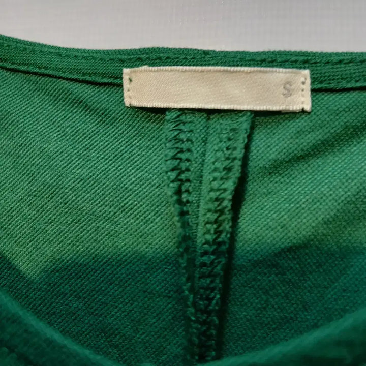 [BUNJANG] Green Short-Sleeve Pleated Dress / 그린 반팔 플리츠 원피스