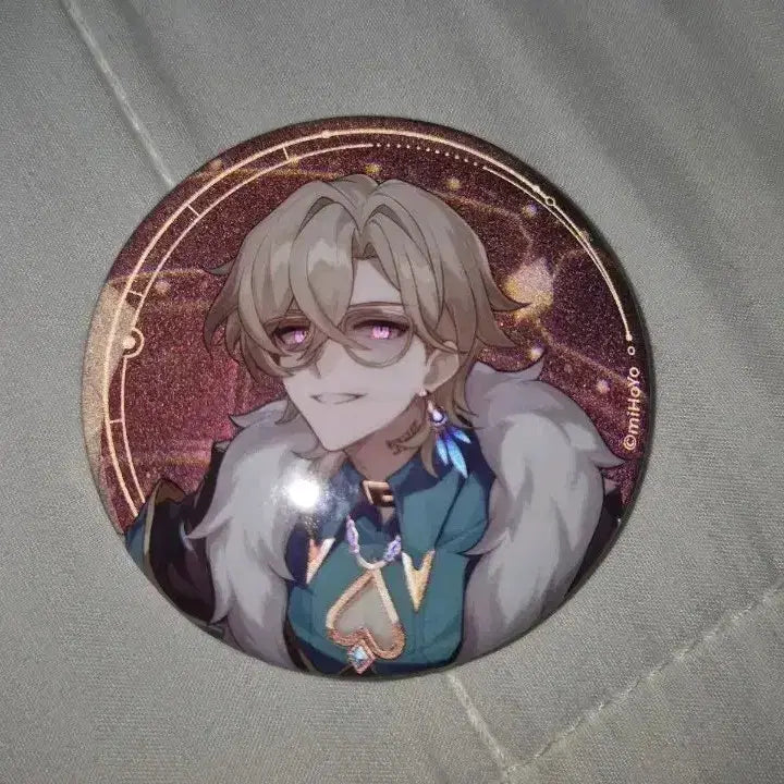 [BUNJANG] Honkai: Star Rail Aventurine Luminous Badge / 붕괴 스타레일 어벤츄린 발광 캔뱃지 (pv일러)