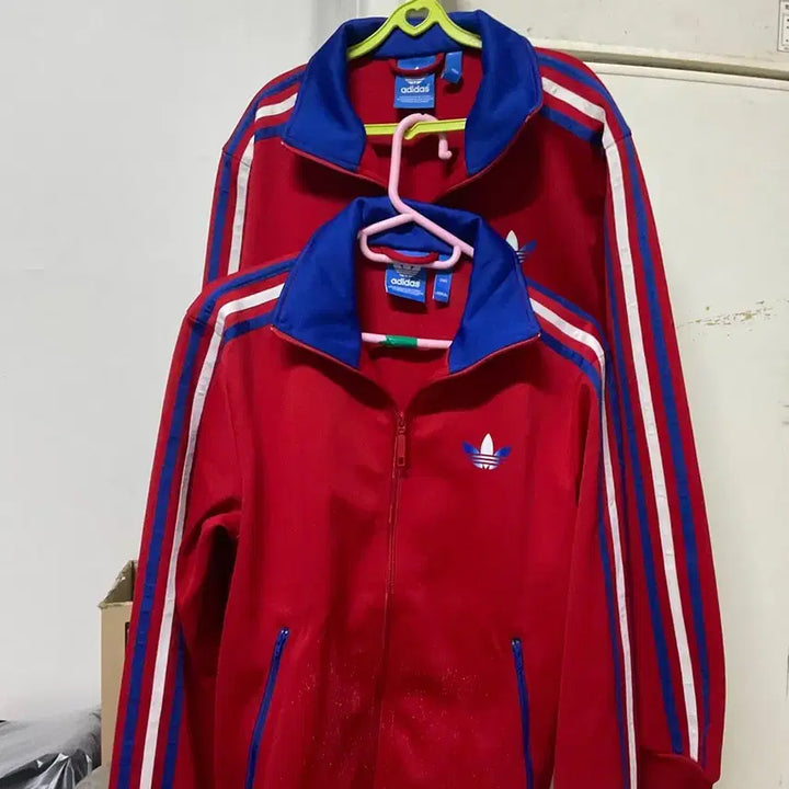 [BUNJANG] Adidas Track Top Jersey Bundle Set / 아디다스 빨강/파랑 트랙탑 져지 일괄 90-95