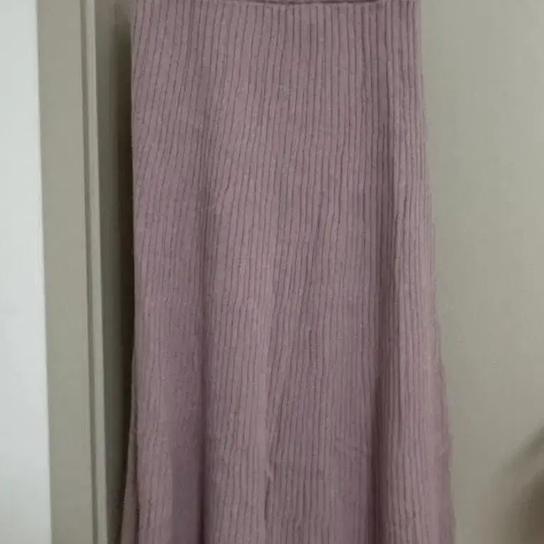 [BUNJANG] Viscose Blend Pink Knit Long Skirt / [새상품] 비스코스 핑크 니트 롱스커트 A라인