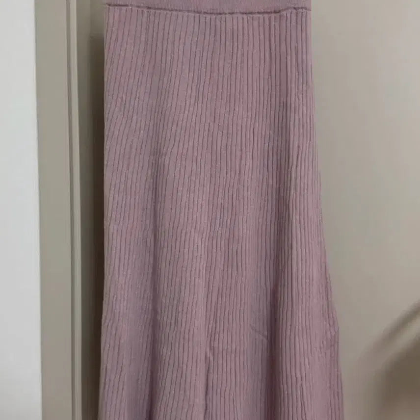 [BUNJANG] Viscose Blend Pink Knit Long Skirt / [새상품] 비스코스 핑크 니트 롱스커트 A라인