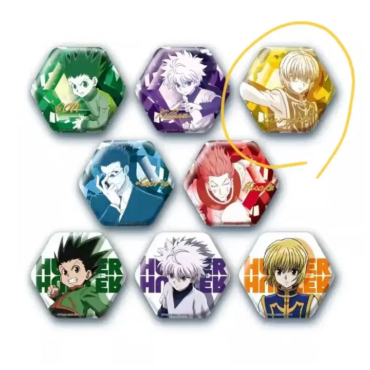 [BUNJANG] Hunter x Hunter Chrollo Lucifer Hexagonal Can Badge / 헌터x헌터 크라피카 육각 캔뱃지