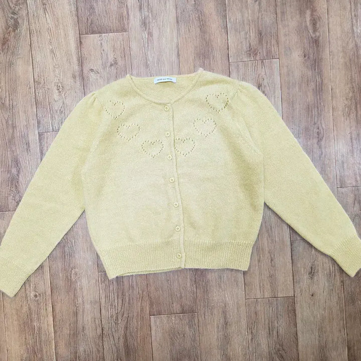 [BUNJANG] Peterandwendy Heart Pattern Cardigan / 피터앤웬디(peterandwendy) 하트 뿅뿅가디건 프리사이즈 새상품