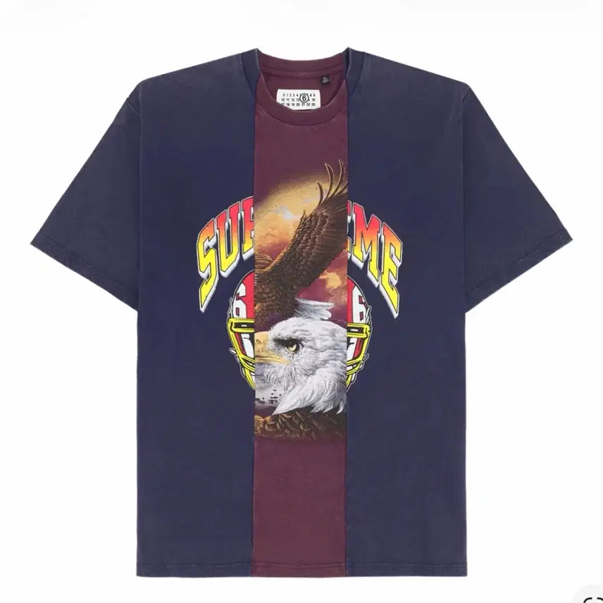 [BUNJANG] Supreme MM6 Maison Margiela Split Short Sleeve Top Navy / (L)슈프림 MM6 메종 마르지엘라 스플릿 숏슬리브 탑 네이비