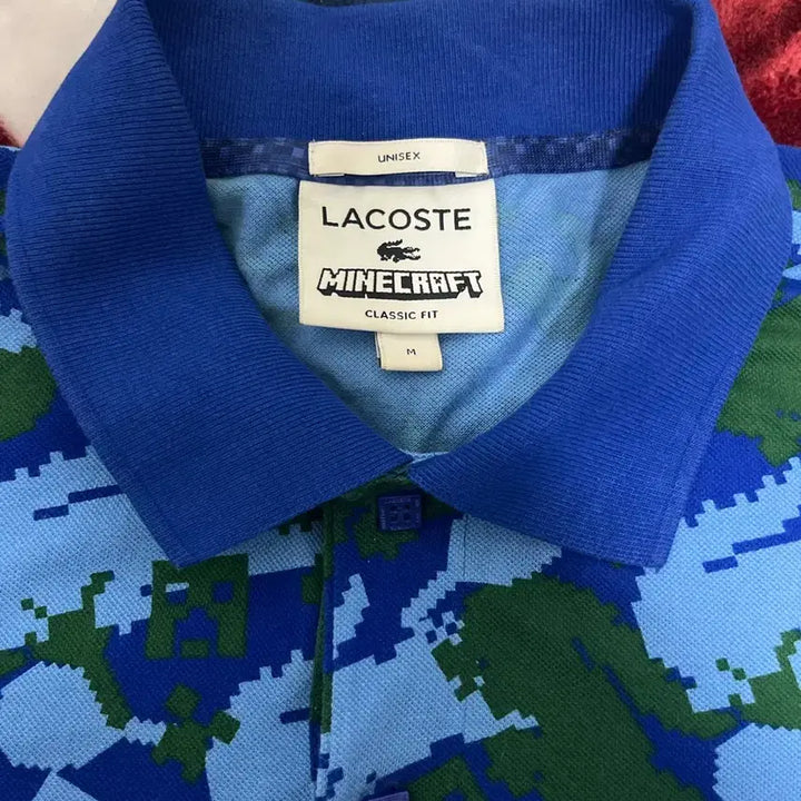 [BUNJANG] LACOSTE x MINECRAFT Collaboration Polo T-Shirt - Size M / 라코스테 X 마인크래프트 폴로티 100