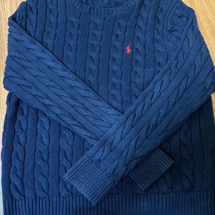 [BUNJANG] Polo Ralph Lauren Cable Knit Sweater L Navy / 폴로랄프로렌 케이블 니트 (L)