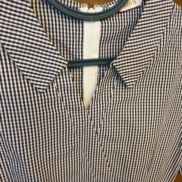 [BUNJANG] Clovis Check Pattern Wrap Dress / 클로비스 체크 패턴 랩 원피스