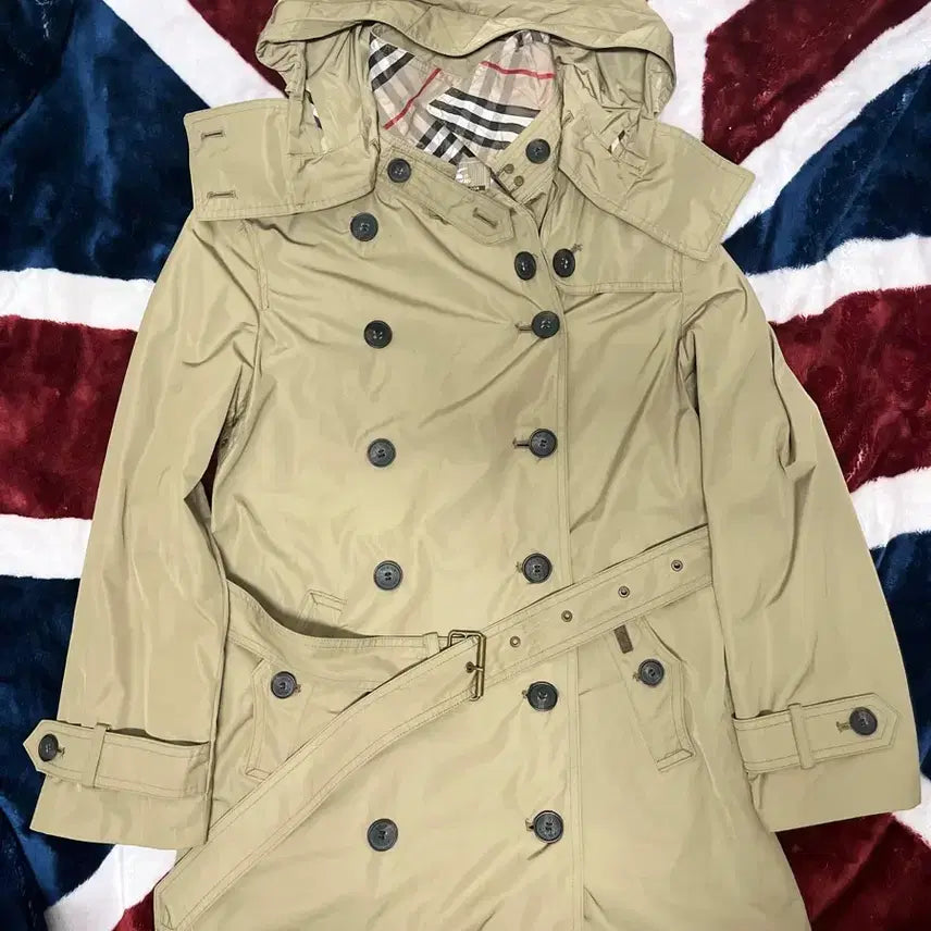 [BUNJANG] KOLPING Hooded Trench Coat Windbreaker (Olive, 95) / 콜핑 KOLPING 후드 트렌치 코트 바람막이 95