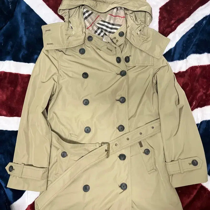 [BUNJANG] KOLPING Hooded Trench Coat Windbreaker (Olive, 95) / 콜핑 KOLPING 후드 트렌치 코트 바람막이 95