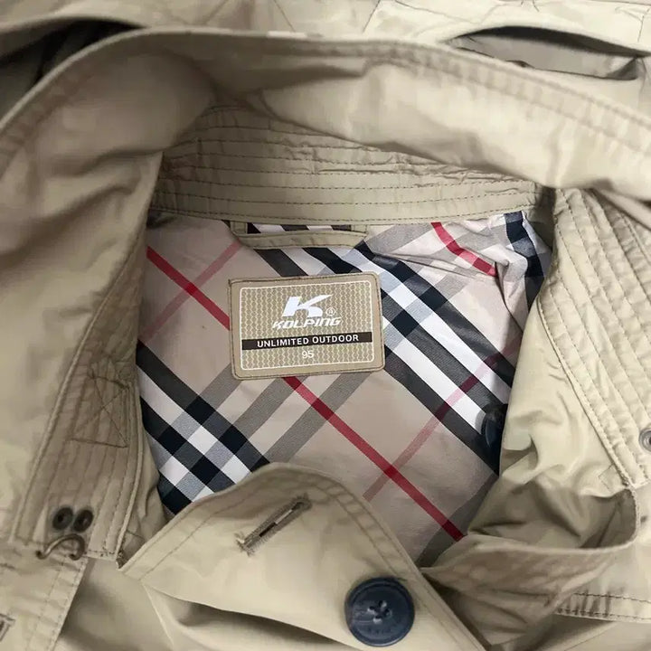 [BUNJANG] KOLPING Hooded Trench Coat Windbreaker (Olive, 95) / 콜핑 KOLPING 후드 트렌치 코트 바람막이 95