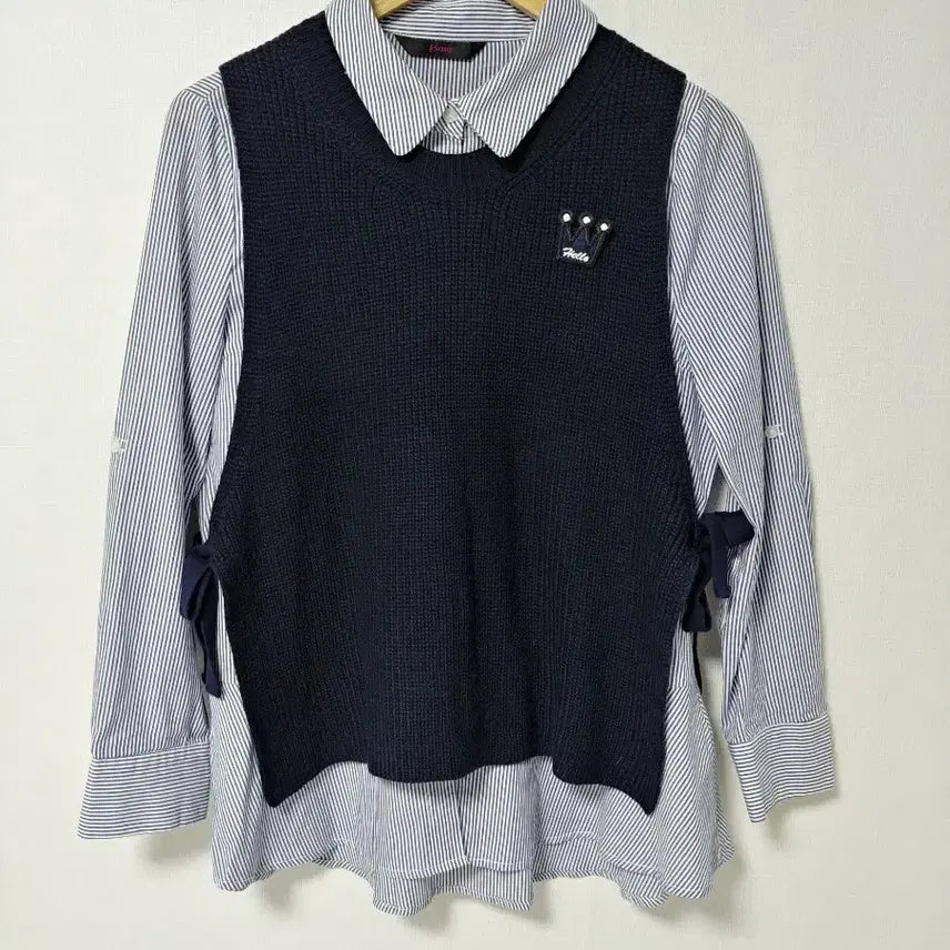 [BUNJANG] SOUP Layered Knit Shirt Size 66 / [SOUP] 숲 레이어드 니트 셔츠 (66사이즈)