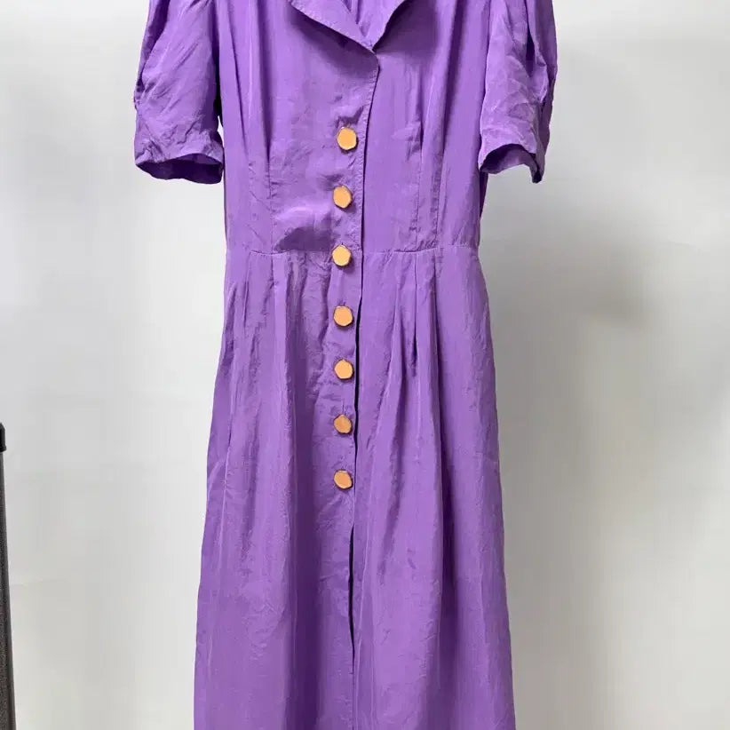 [SOLD OUT] 미드나잇서커스 큐프라 버튼 원피스 (보라색/F)