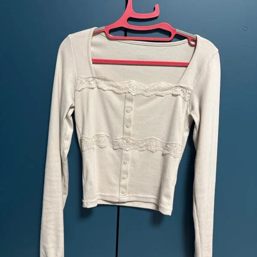 [SOLD OUT] 제니오 벨 레이스 가디건 핑크베이지