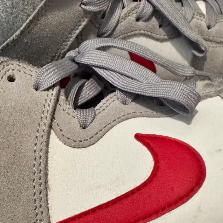 [BUNJANG] Nike Dunk High Light Smoke Grey Gym Red Sneakers / 나이키 덩크 하이 라이트 스모크 그레이 짐레드