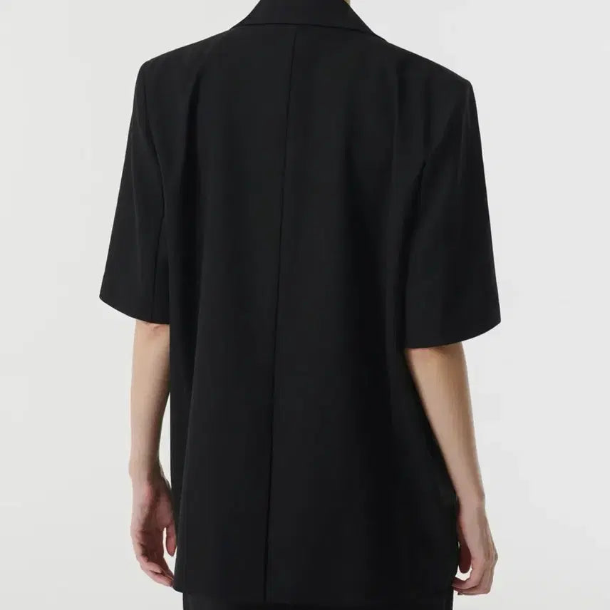 [BUNJANG] Musinsa Oversized Short-Sleeve Blazer Black / 무신사 오버사이즈 반팔 블레이저