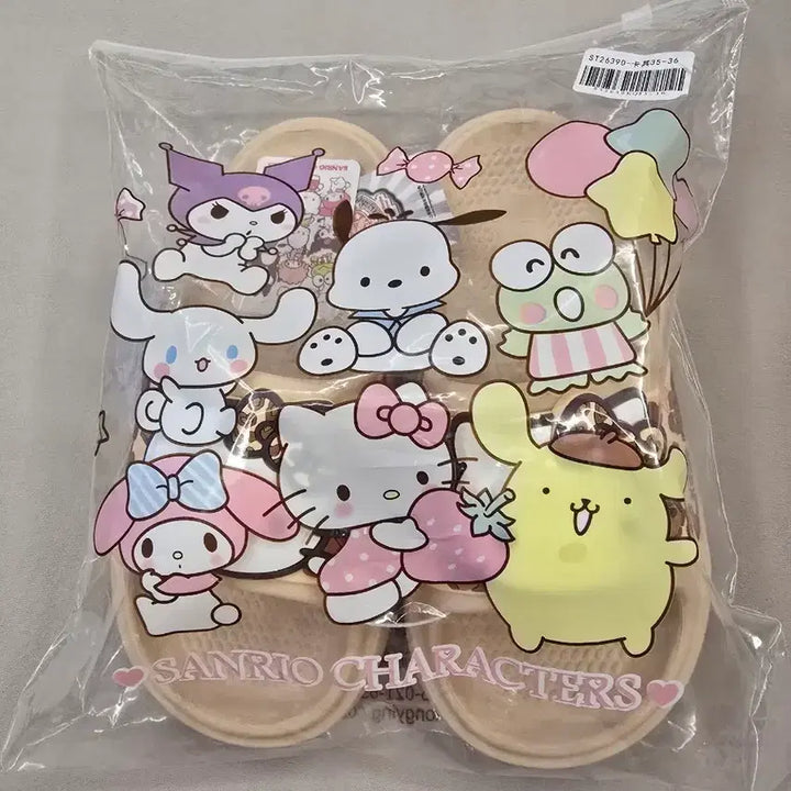 [BUNJANG] Hello Kitty Leopard Ribbon Slippers / 헬로키티 호피리본 슬리퍼 230