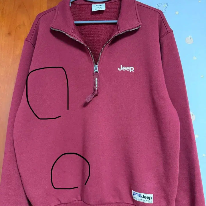 [BUNJANG] Jeep M-Logo Half-Zip Sweatshirt / 지프 M-Logo 반집업 맨투맨 jeep