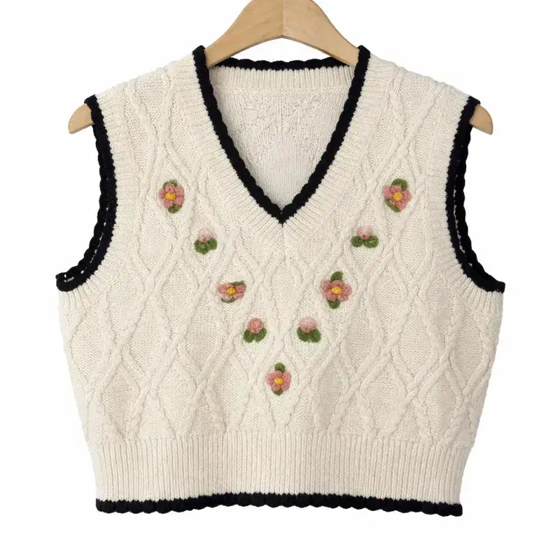 [BUNJANG] Nizi Morigirl Style Knit Vest / 니지 엑시즈팜깔 모리걸st 니트 베스트