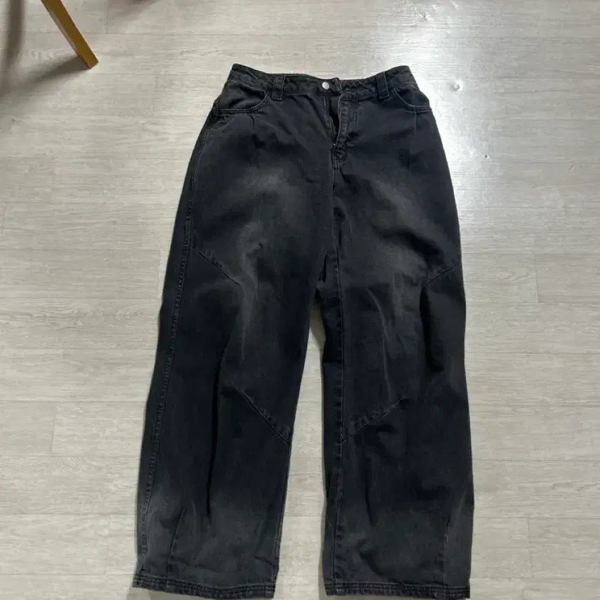[BUNJANG] The Coldest Moment Black Denim Wide Pants / 더콜디스트모먼트 블랙 데님 와이드 팬츠M