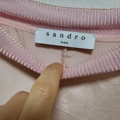 [BUNJANG] Sandro Pink Silk Blouse / (정품)산드로 핑크 실크 블라우스 Free
