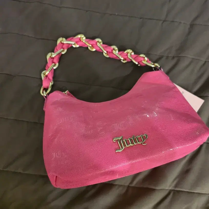 [BUNJANG] Juicy Couture Pink Chain Shoulder Bag / 쥬시꾸뛰르 핑크 체인 숄더백 새상품