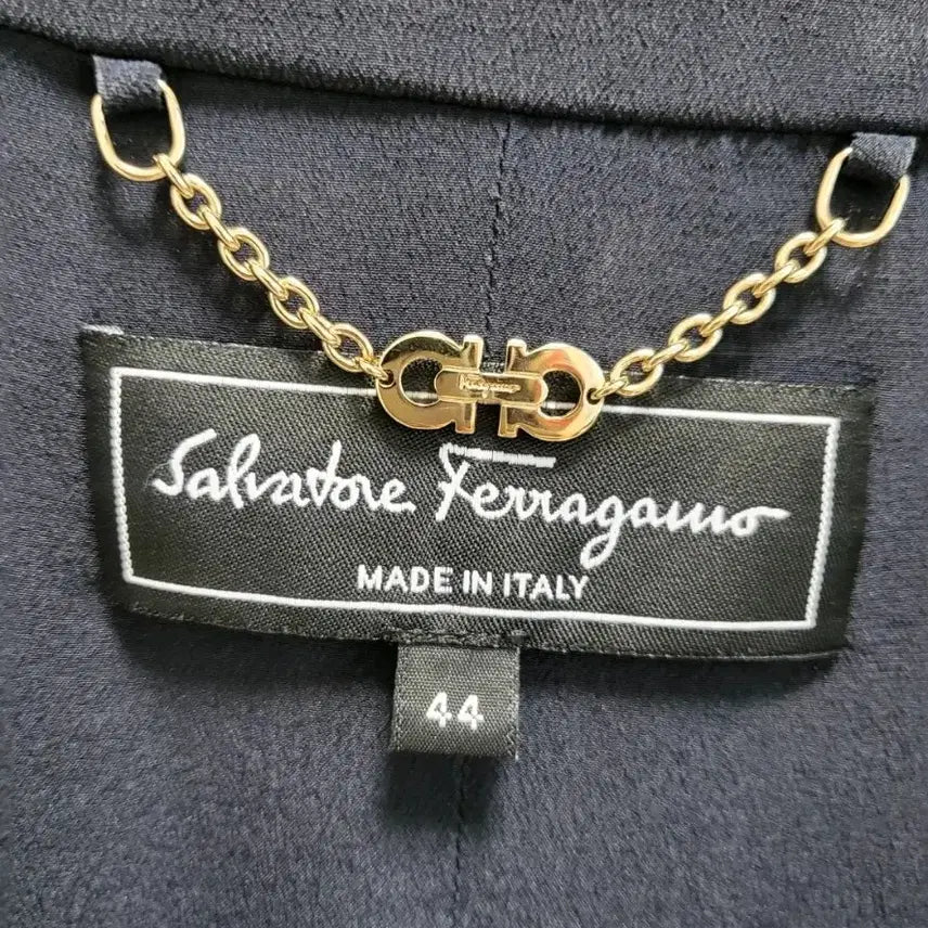 [BUNJANG] Salvatore Ferragamo Navy 100% Silk Blazer 44-66 / (정품)살바토레 페라가모 네이비 실크100블레이저 44-통통66