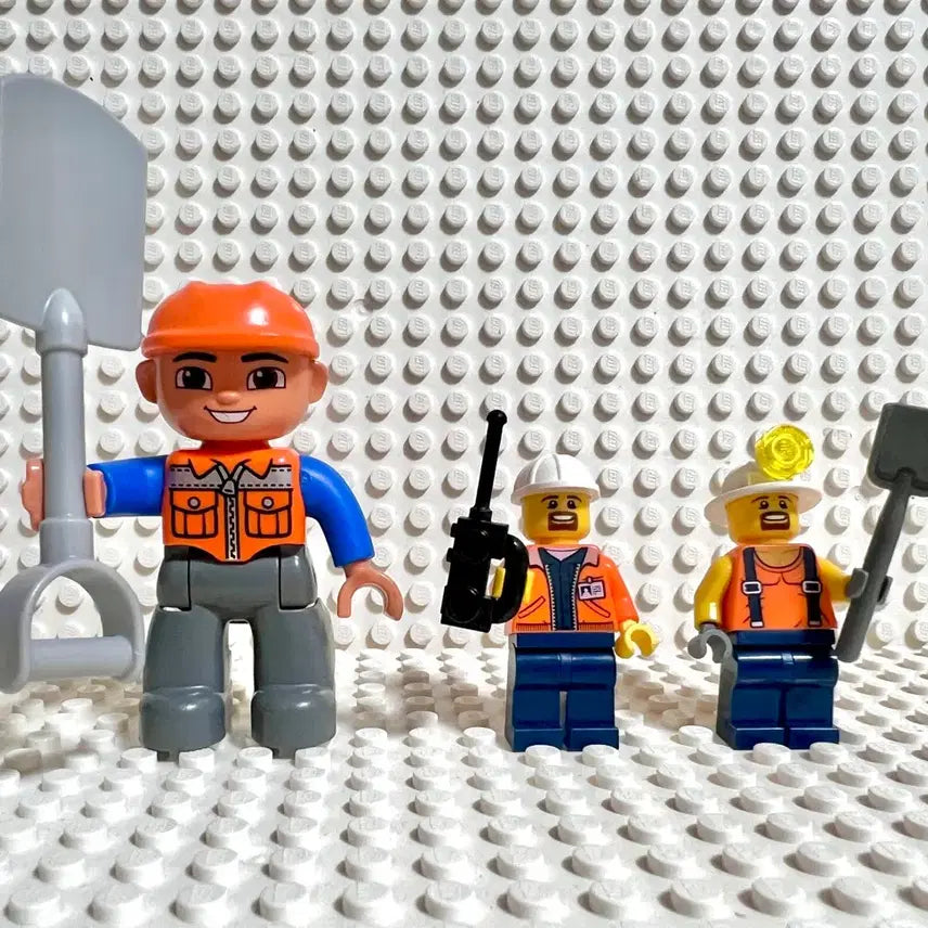 [BUNJANG] Lego Construction Worker Bundle Set / 레고 건설 노동자 피규어 3종일괄