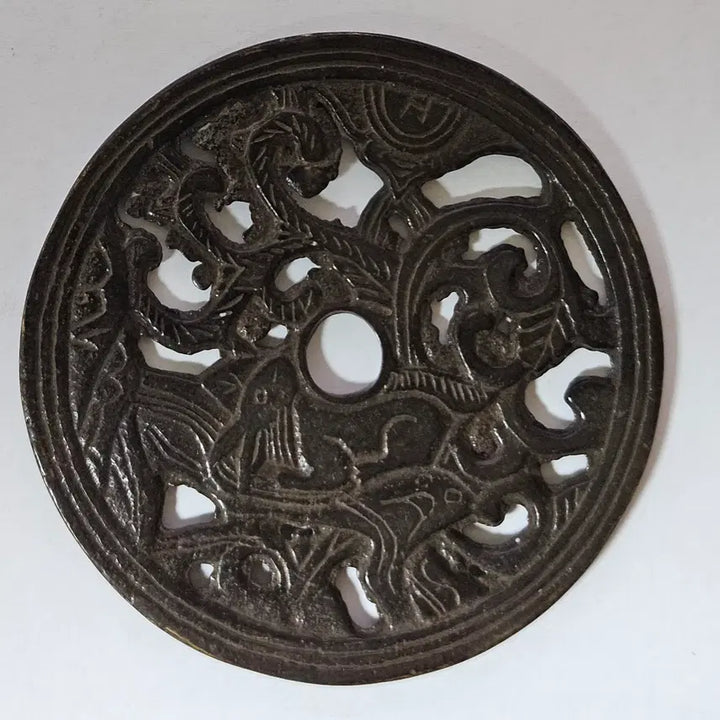 [BUNJANG] Bronze Openwork Rabbit Amulet / [초대형] 청동 투조 토끼문 길상 별전ZK2660