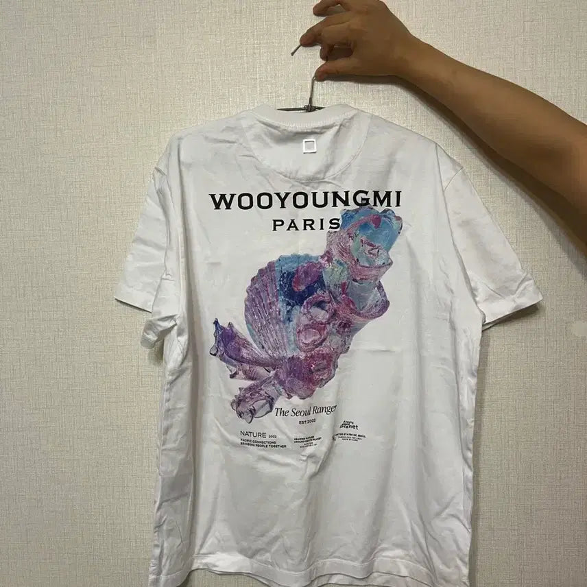 [BUNJANG] Wooyoungmi 3D Coral Short Sleeve T-shirt / 우영미 3D 코랄 반팔 25SS 48사이즈 택보유