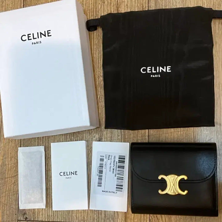 [BUNJANG] Celine Triomphe Small Flap Wallet Black / 정품)셀린느 트리옹프 스몰 플랩 지갑 블랙