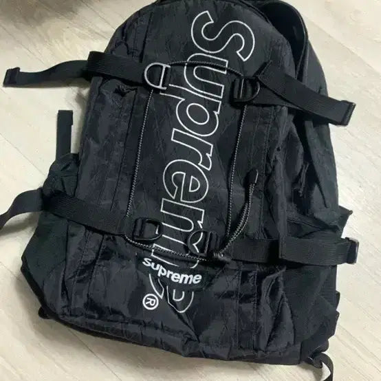 [BUNJANG] Supreme Black Backpack 18FW / 슈프림 블랙 백팩 가방 18fw