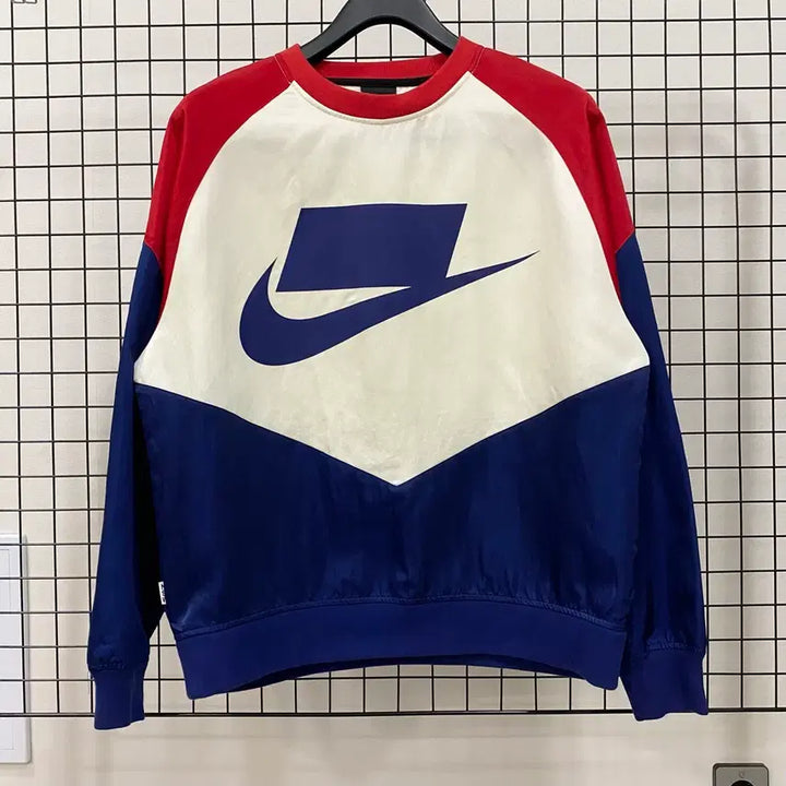 [BUNJANG] Nike NSW Woven Crew Top Warm-up Sweatshirt / <L> 나이키 NSW 우븐 크루 탑 웜업 맨투맨