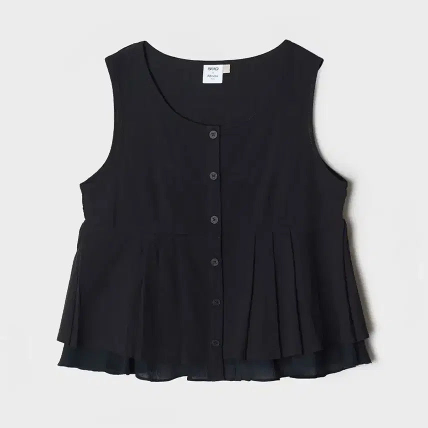 [SOLD OUT] 스파오 미세키 서울 콜라보 슬리브리스블랙 s