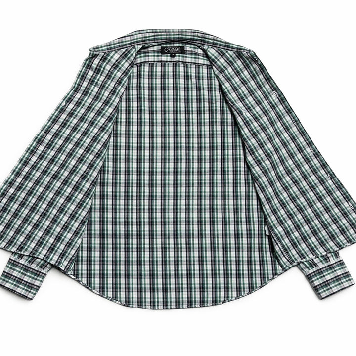 [BUNJANG] Vintage Green Check Shirt M / JPN 일본 빈티지 y2k 모리걸 아메카지 그린 체크 셔츠 포켓 남방 M