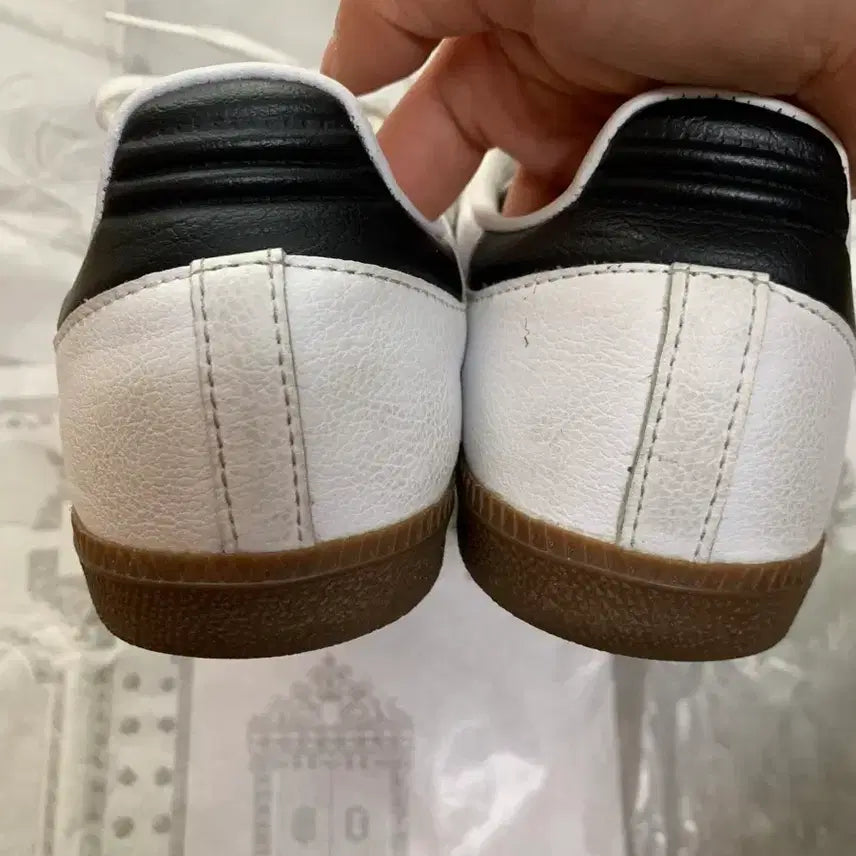 [BUNJANG] Adidas Samba Vegan White Black Sneakers / 아디다스 삼바 비건 화이트 블랙