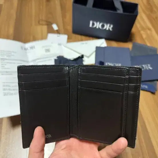 [SOLD OUT] 디올 오블리크 3단 카드 지갑 베이지 &amp; 블랙