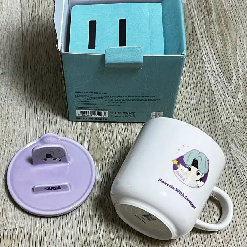 [BUNJANG] TinyTan Suga Mug Cup / TinyTan 슈가 뚜껑 머그컵 새상품