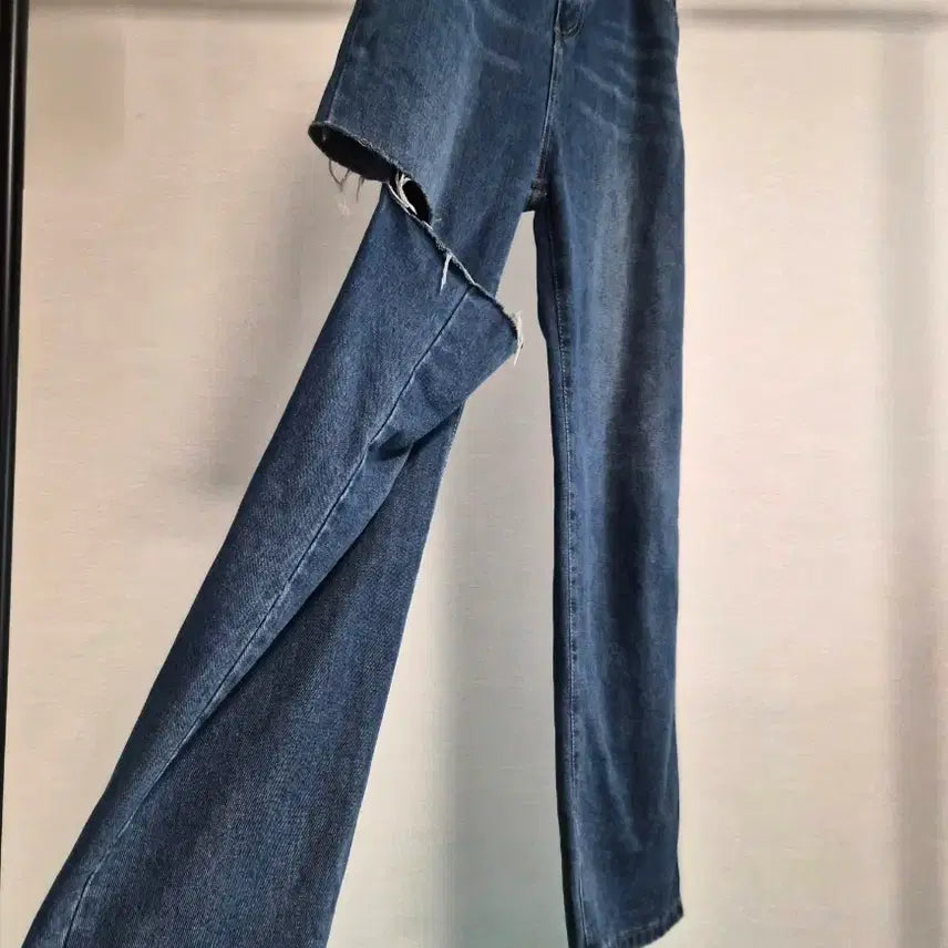 [BUNJANG] Damage Wide Denim Pants / 한번실착! 데미지 와이드 데님팬츠