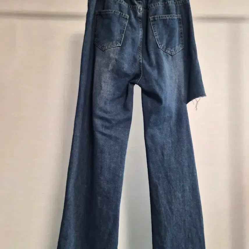 [BUNJANG] Damage Wide Denim Pants / 한번실착! 데미지 와이드 데님팬츠