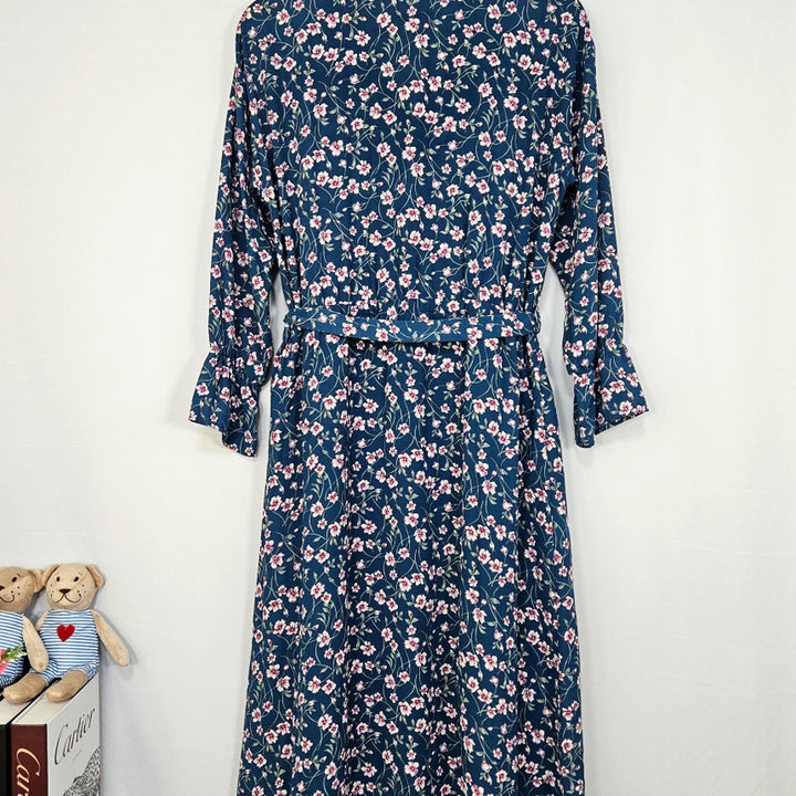 [BUNJANG] Here Dingdong V-Neck Floral Ribbon Dress / 딩동 :) 브이넥 플라워 리본원피스