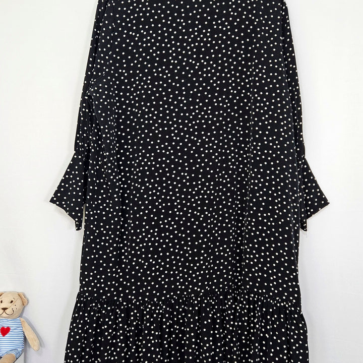 [BUNJANG] Here Dingdong Dot Frill Midi Dress / 딩동 :) 도트 프릴 미디원피스