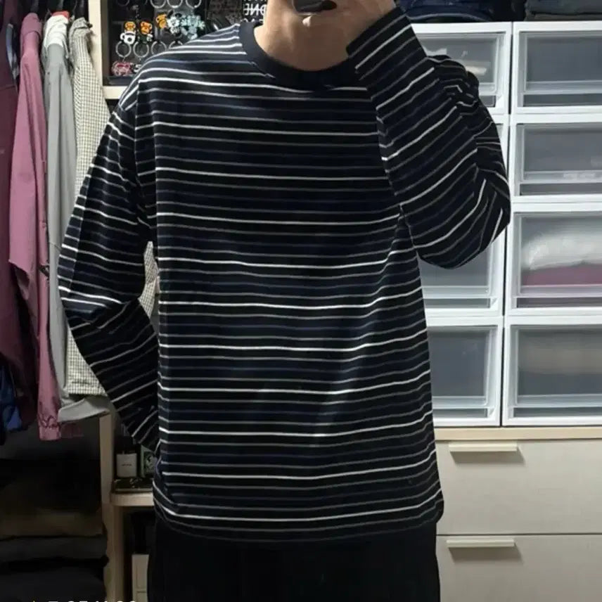 [SOLD OUT] 무신사스탠다드 준지맛 롱슬리브 [블랙/블루]