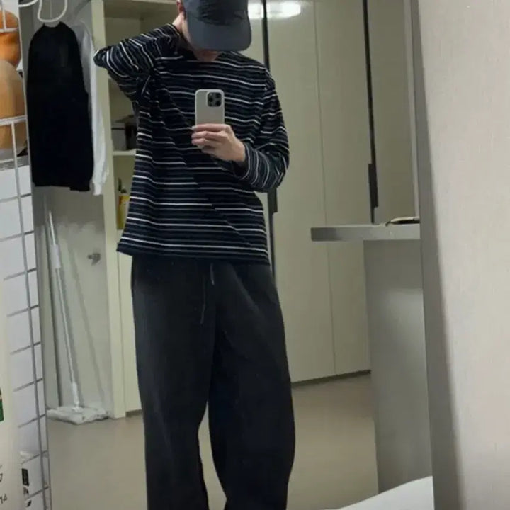 [SOLD OUT] 무신사스탠다드 준지맛 롱슬리브 [블랙/블루]